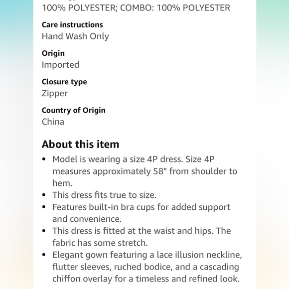 XScape floor length Gown Navy Blue
size 14 petite Flutter sleeves - Picture 11 of 12